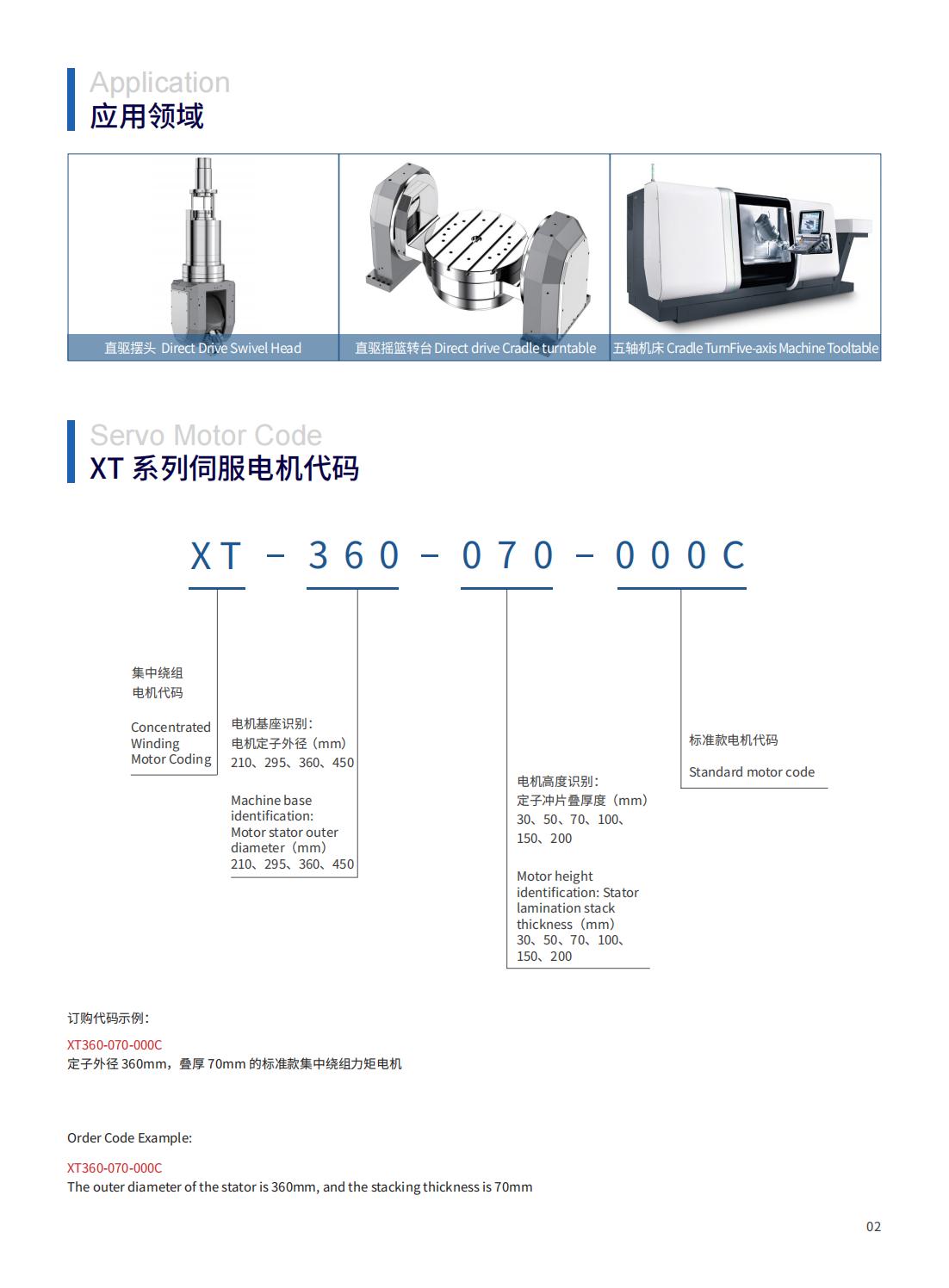 XT Series DD Servo Motors